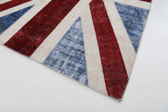 6x8 British Flag Patchwork Rug - 22691