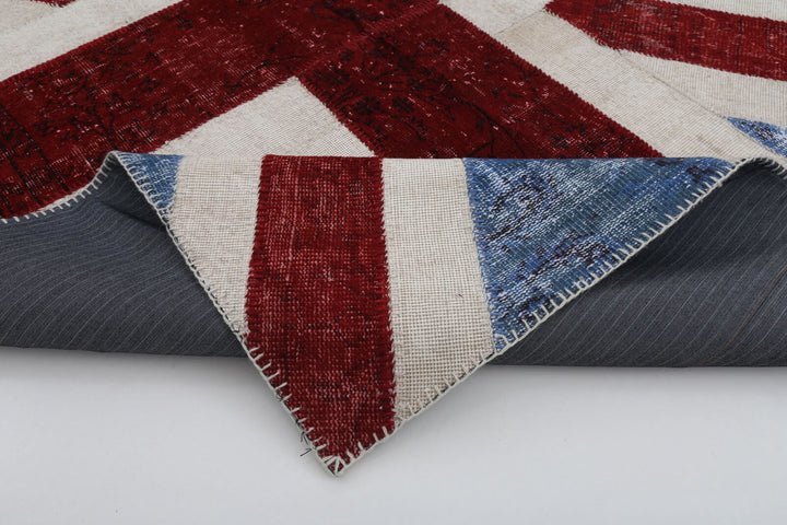 6x8 British Flag Patchwork Rug - 22691