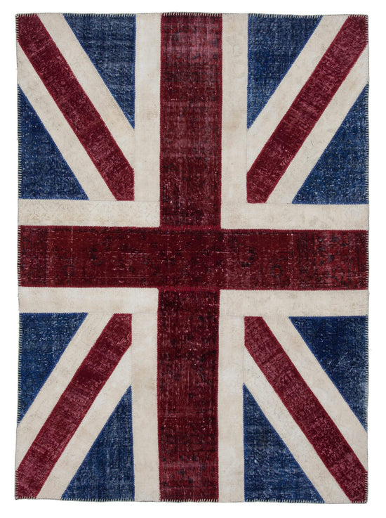 6x8 British Flag Patchwork Rug - 22694