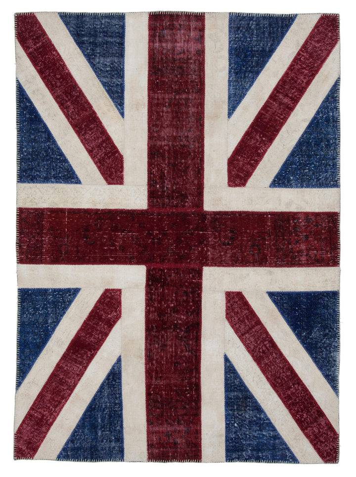 6x8 British Flag Patchwork Rug - 22694