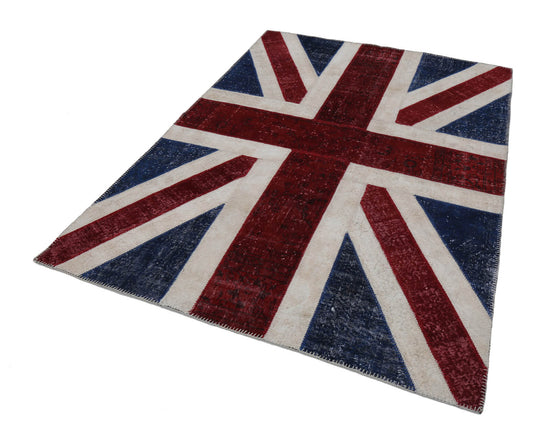 6x8 British Flag Patchwork Rug - 22694
