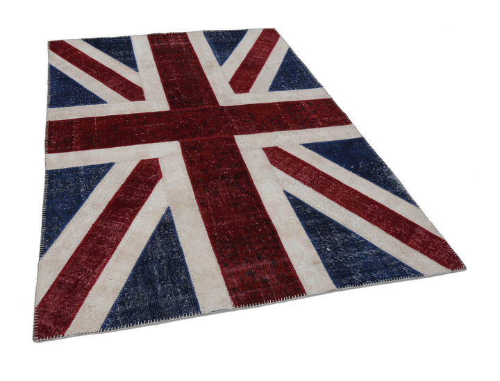 6x8 British Flag Patchwork Rug - 22694