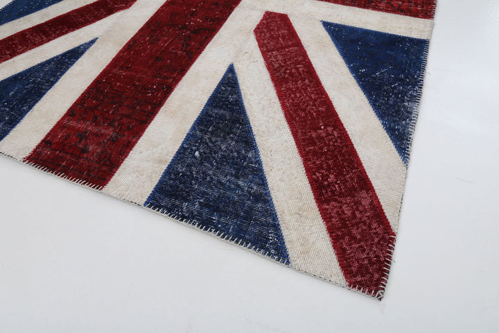 6x8 British Flag Patchwork Rug - 22694