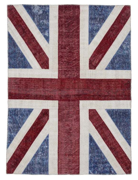 6x8 British Flag Patchwork Rug - 22695