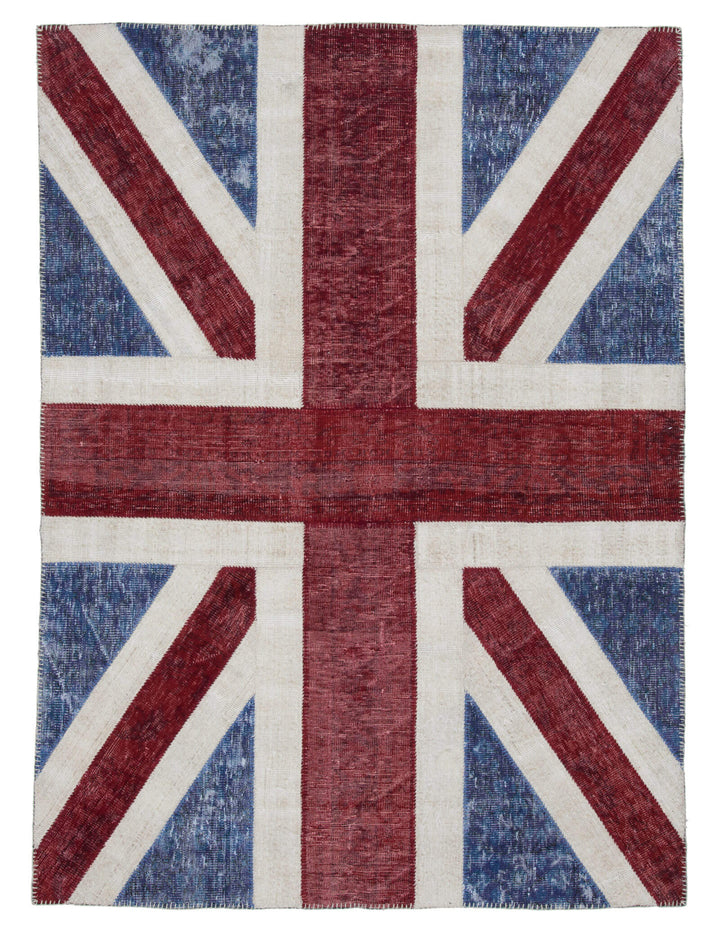 6x8 British Flag Patchwork Rug - 22695