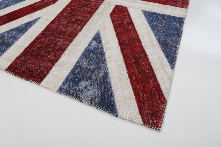 6x8 British Flag Patchwork Rug - 22695