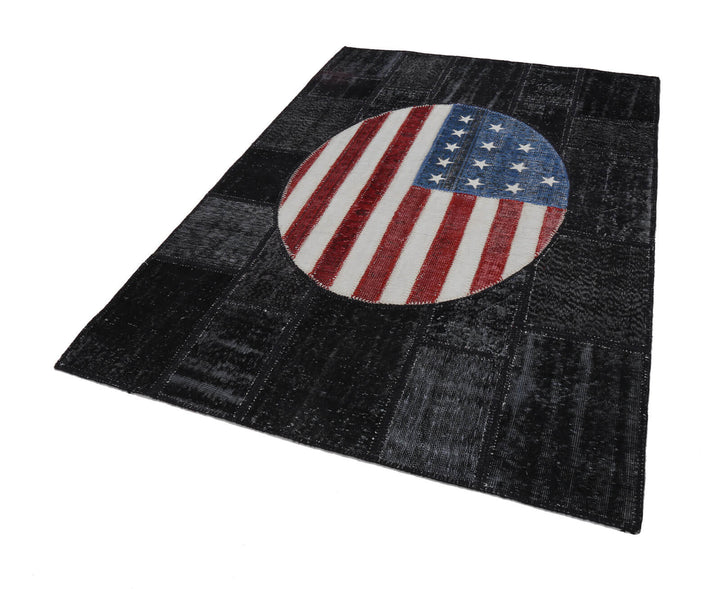 6x8 American Flag Patchwork Rug - 22697