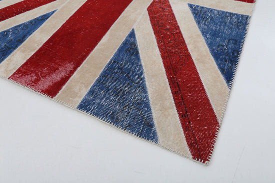 6x8 British Flag Patchwork Rug - 22698