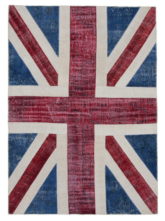 6x8 British Flag Patchwork Rug - 22701