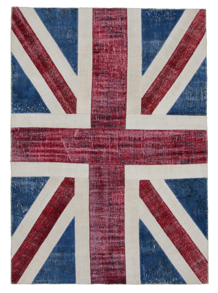 6x8 British Flag Patchwork Rug - 22701