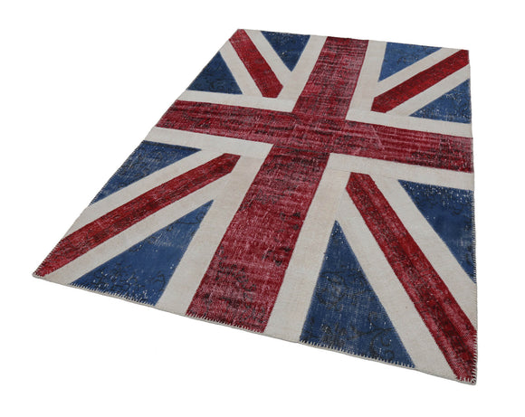 6x8 British Flag Patchwork Rug - 22701