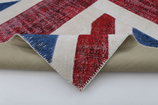 6x8 British Flag Patchwork Rug - 22701