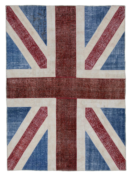 6x8 British Flag Patchwork Rug - 22703