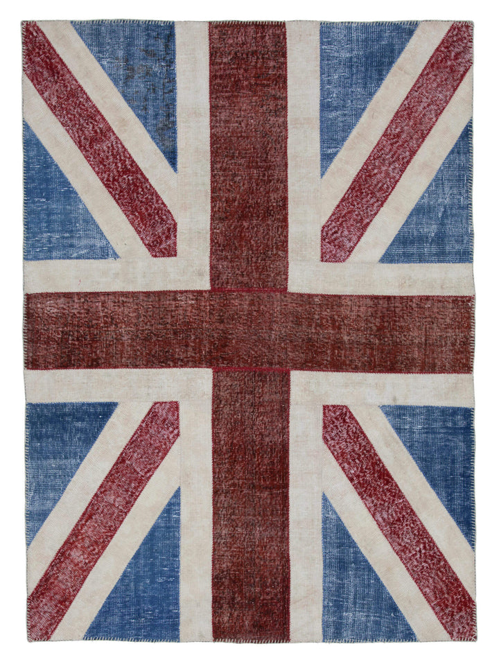 6x8 British Flag Patchwork Rug - 22703