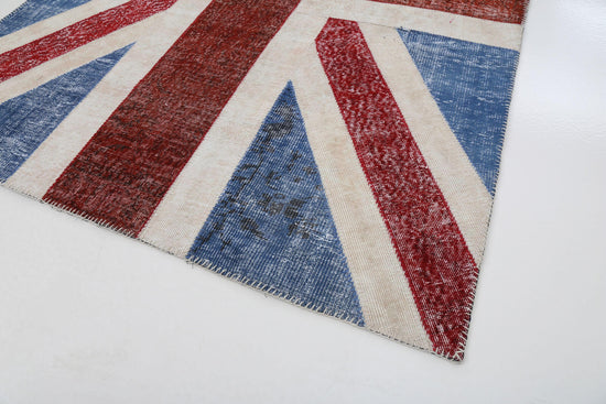 6x8 British Flag Patchwork Rug - 22703