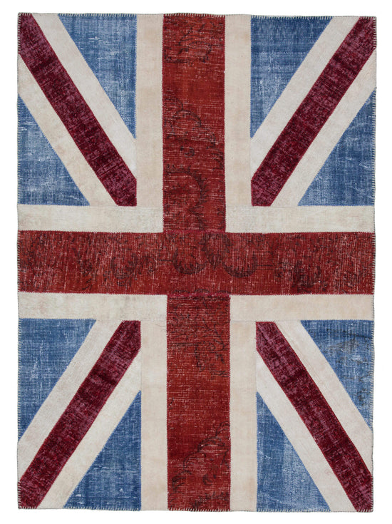 6x8 British Flag Patchwork Rug - 22704