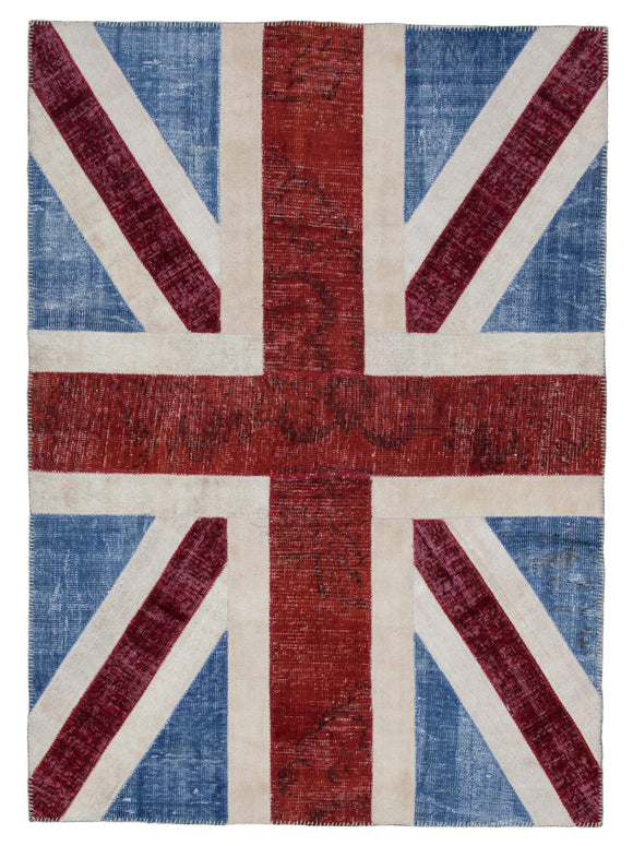 6x8 British Flag Patchwork Rug - 22704