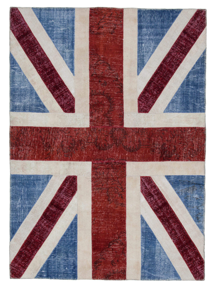 6x8 British Flag Patchwork Rug - 22704