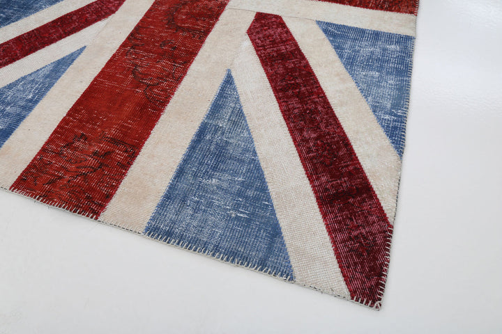 6x8 British Flag Patchwork Rug - 22704