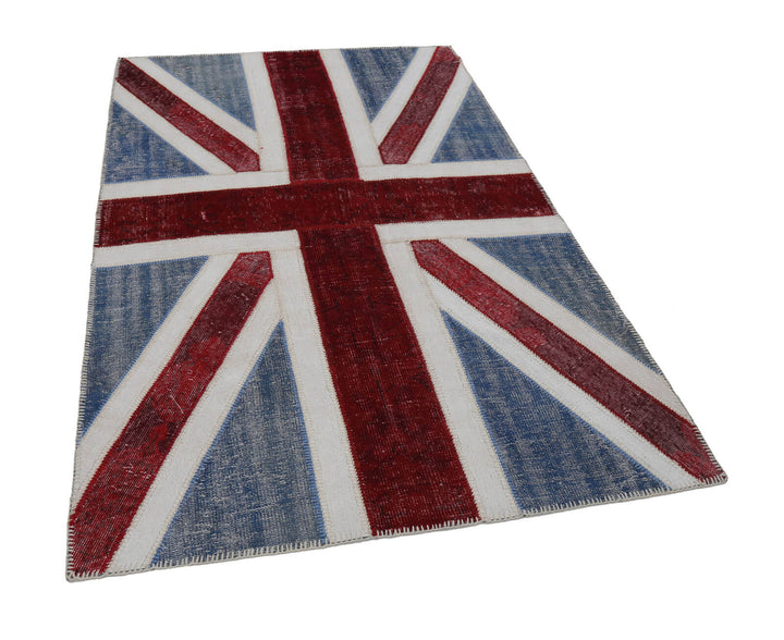 5x8 British Flag Patchwork Rug - 22706