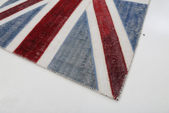 5x8 British Flag Patchwork Rug - 22706