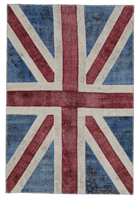 4x6 British Flag Patchwork Rug - 22708