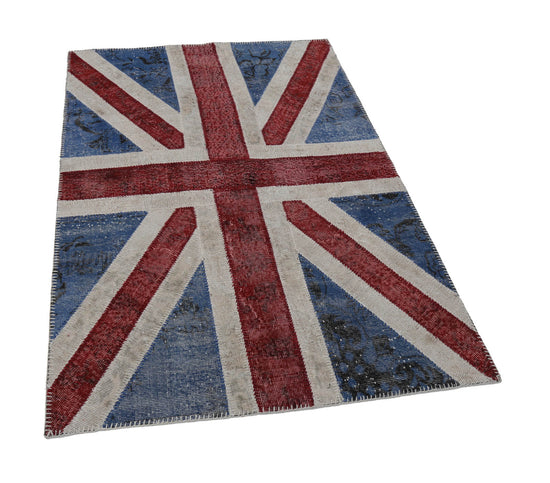 4x6 British Flag Patchwork Rug - 22708