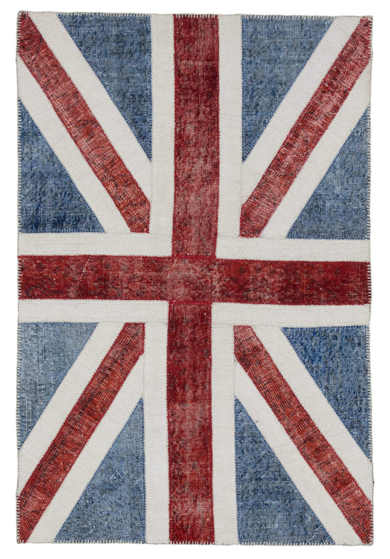 4x6 British Flag Patchwork Rug - 22709