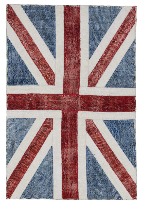 4x6 British Flag Patchwork Rug - 22709