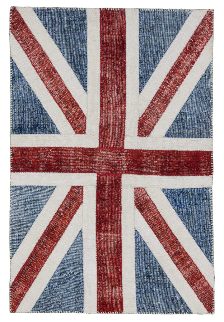 4x6 British Flag Patchwork Rug - 22709