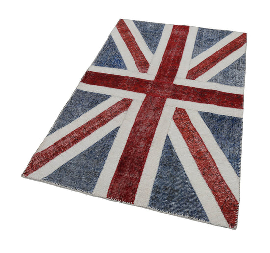 4x6 British Flag Patchwork Rug - 22709
