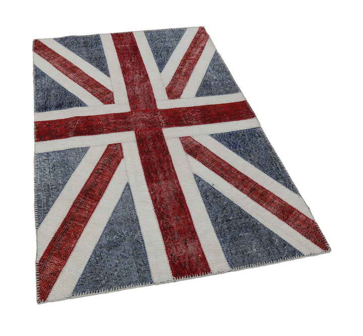 4x6 British Flag Patchwork Rug - 22709