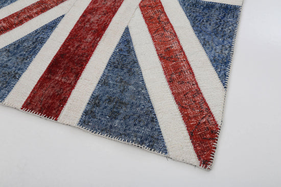 4x6 British Flag Patchwork Rug - 22709