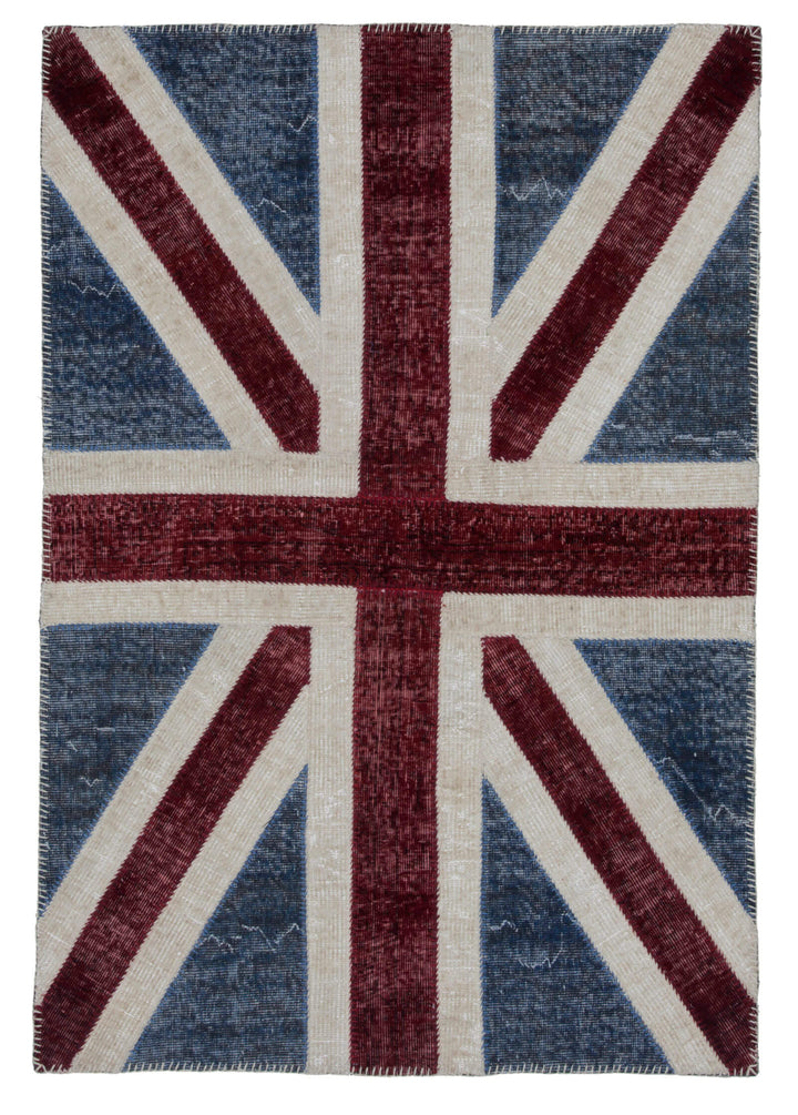 4x6 Uk Flag Patchwork Rug - 22710