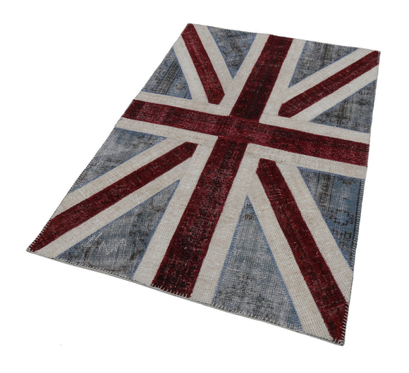 4x6 British Flag Patchwork Rug - 22712