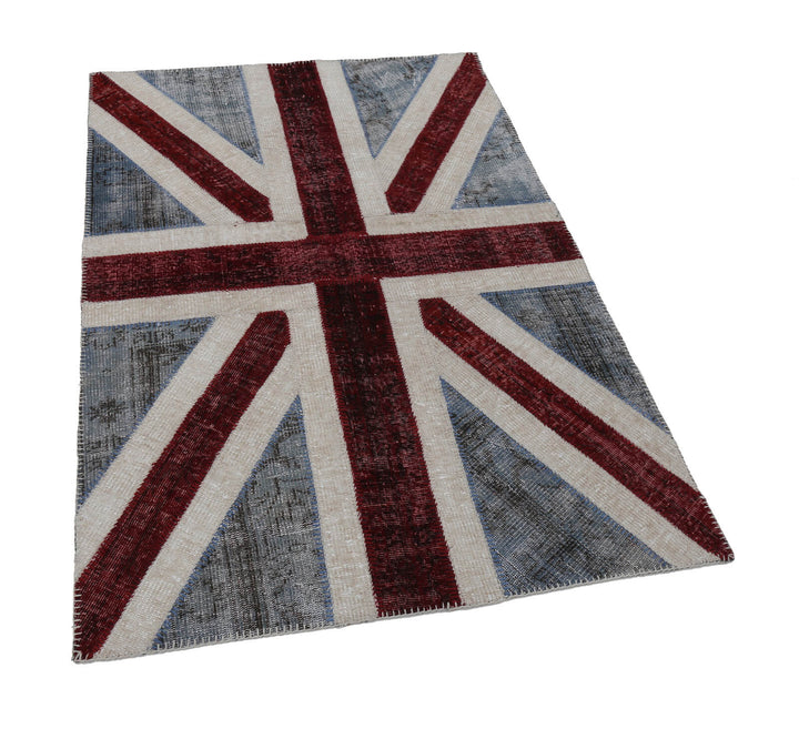 4x6 British Flag Patchwork Rug - 22712