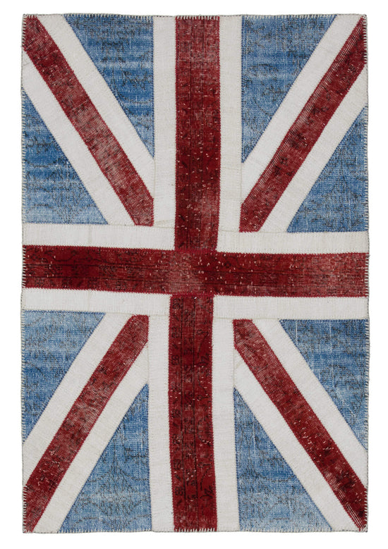 4x6 British Flag Patchwork Rug - 22713