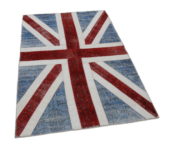 4x6 British Flag Patchwork Rug - 22713