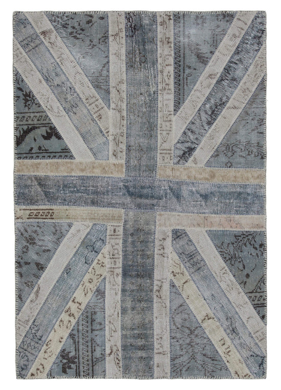 4x6 British Flag Patchwork Rug - 22714