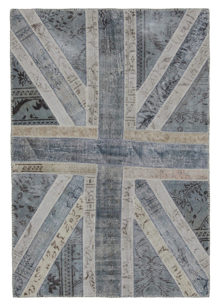 4x6 British Flag Patchwork Rug - 22714
