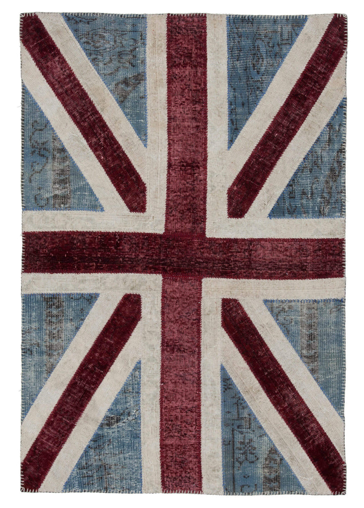 4x6 British Flag Patchwork Rug - 22716