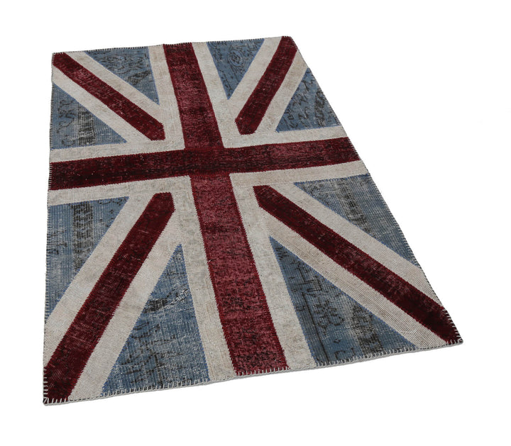 4x6 British Flag Patchwork Rug - 22716
