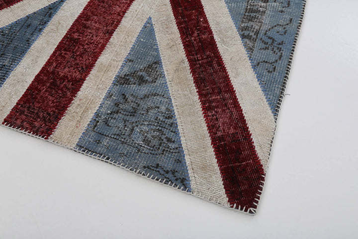 4x6 British Flag Patchwork Rug - 22716