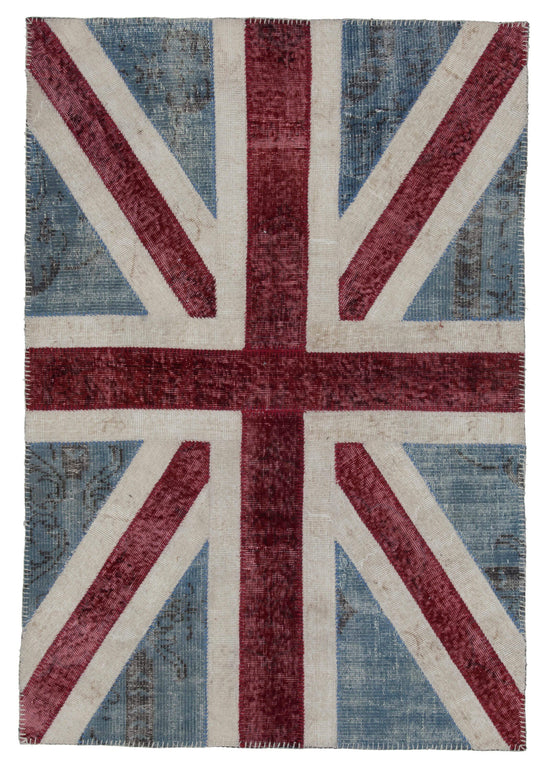 4x6 British Flag Patchwork Rug - 22718