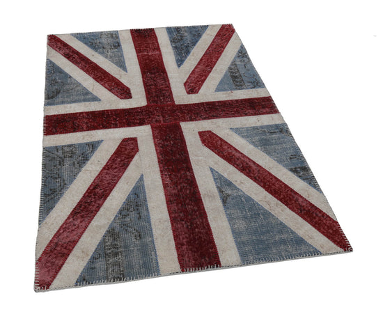 4x6 British Flag Patchwork Rug - 22718