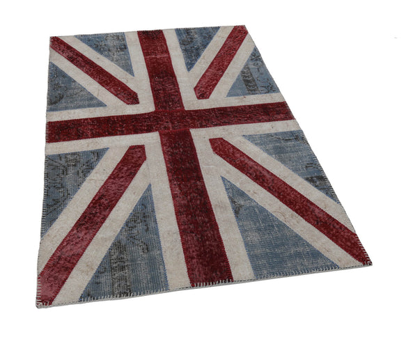 4x6 British Flag Patchwork Rug - 22718