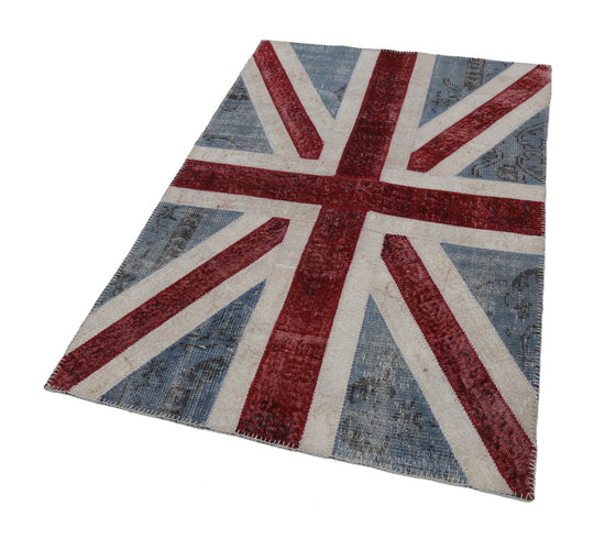 4x6 British Flag Patchwork Rug - 22718