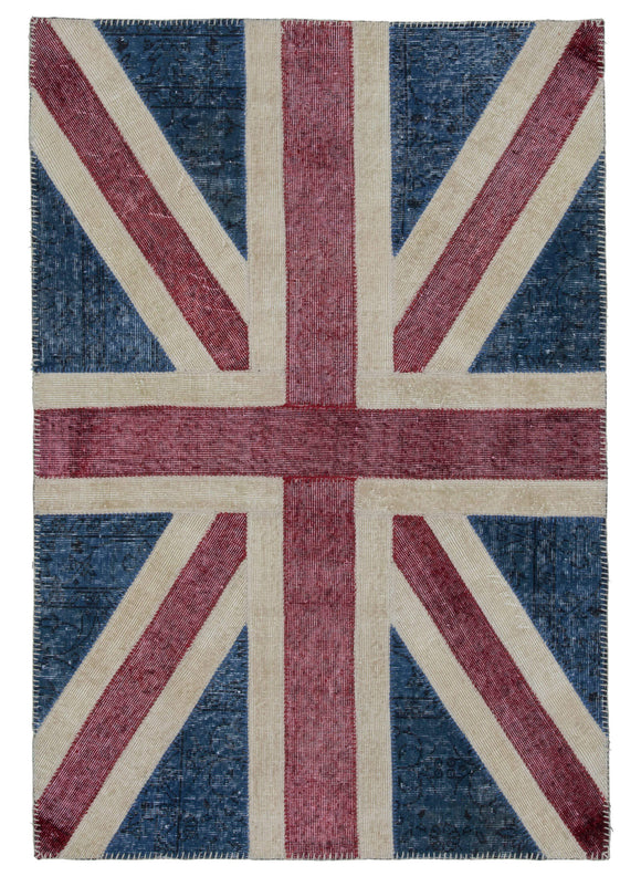 4x6 Uk Flag Patchwork Rug - 22719
