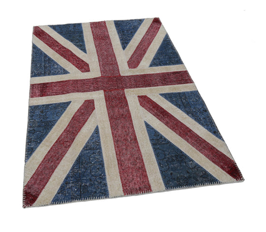4x6 Uk Flag Patchwork Rug - 22719