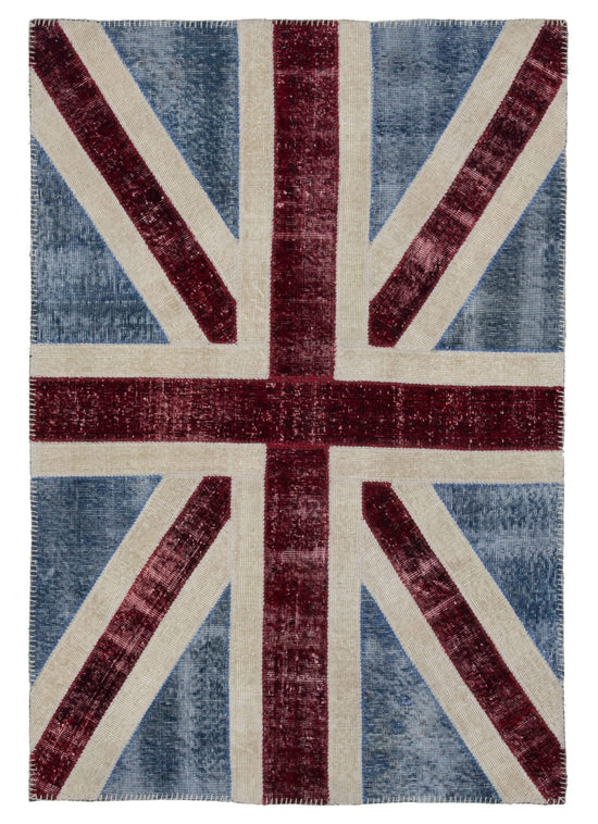 4x6 Uk Flag Patchwork Rug - 22720